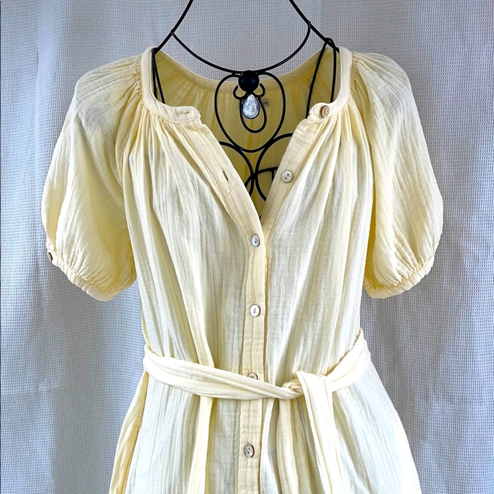 Faherty Yellow Midi Dress